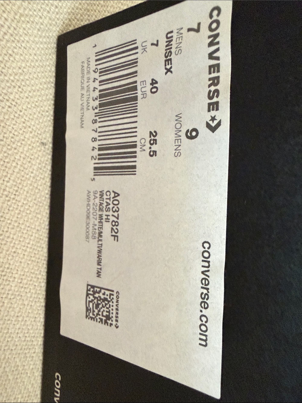 Converse High Top Sneakers - Black & White Grid - Picture 8 of 8
